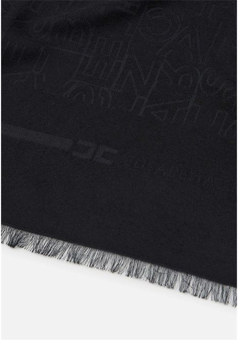 Black women's scarf with jacquard lettering ELISABETTA FRANCHI | SC02F46E2110